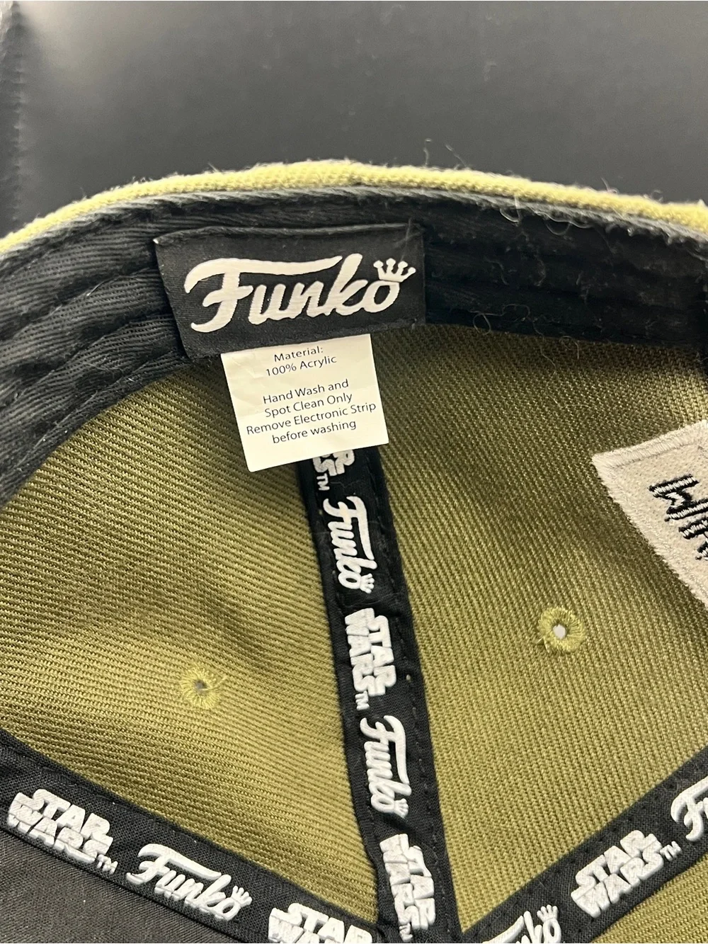 Star Wars FUNKO POP Olive Green Hat with Yellow Embroidered Mud Trooper Patch